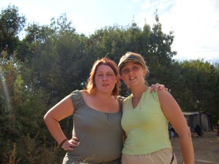 wendy et moi en vacance sur le terrain de quad