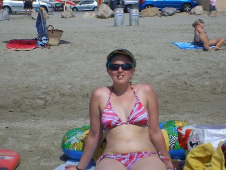 moi a la plage en vacance a palavas en france